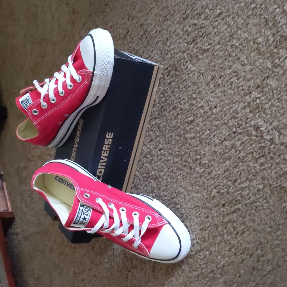 BNWOT Converse Red Low Tops